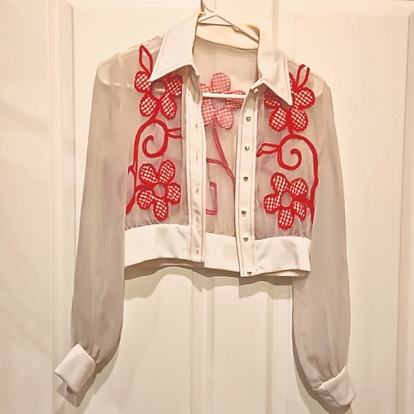 Tops - Vintage Embroidered Blouse
